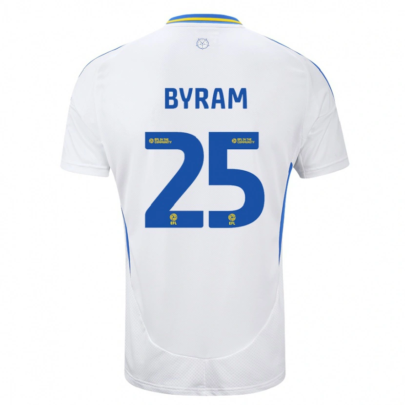 Danxen Heren Sam Byram #25 Wit Blauw Thuisshirt Thuistenue 2024/25 T-Shirt