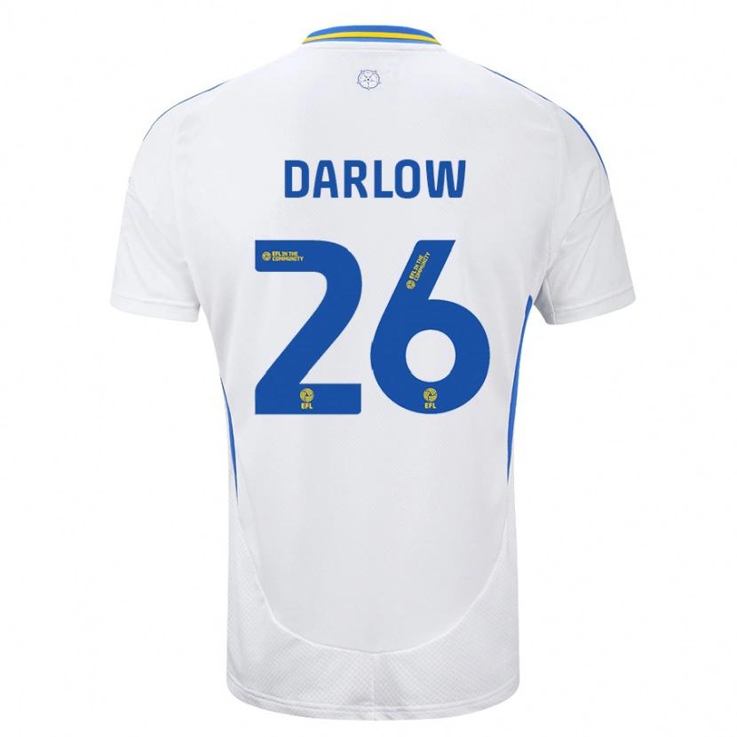 Danxen Heren Karl Darlow #26 Wit Blauw Thuisshirt Thuistenue 2024/25 T-Shirt