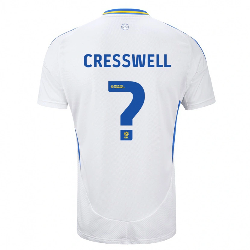 Danxen Heren Alfie Cresswell #0 Wit Blauw Thuisshirt Thuistenue 2024/25 T-Shirt