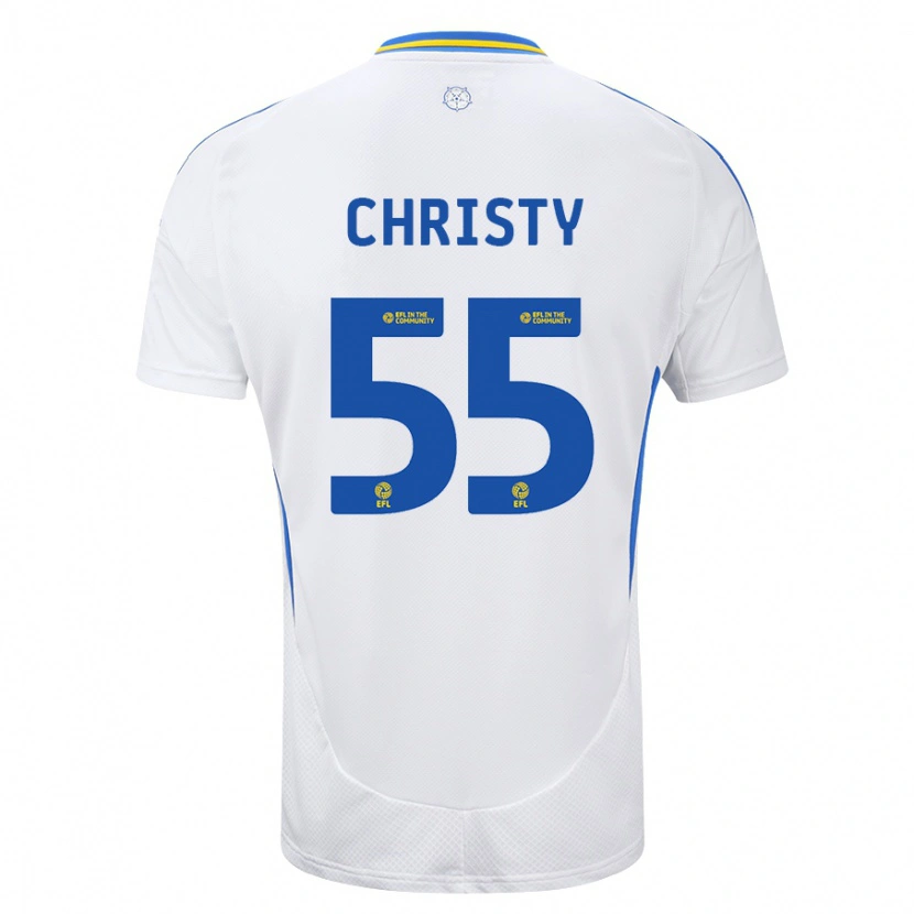 Danxen Heren Harry Christy #55 Wit Blauw Thuisshirt Thuistenue 2024/25 T-Shirt