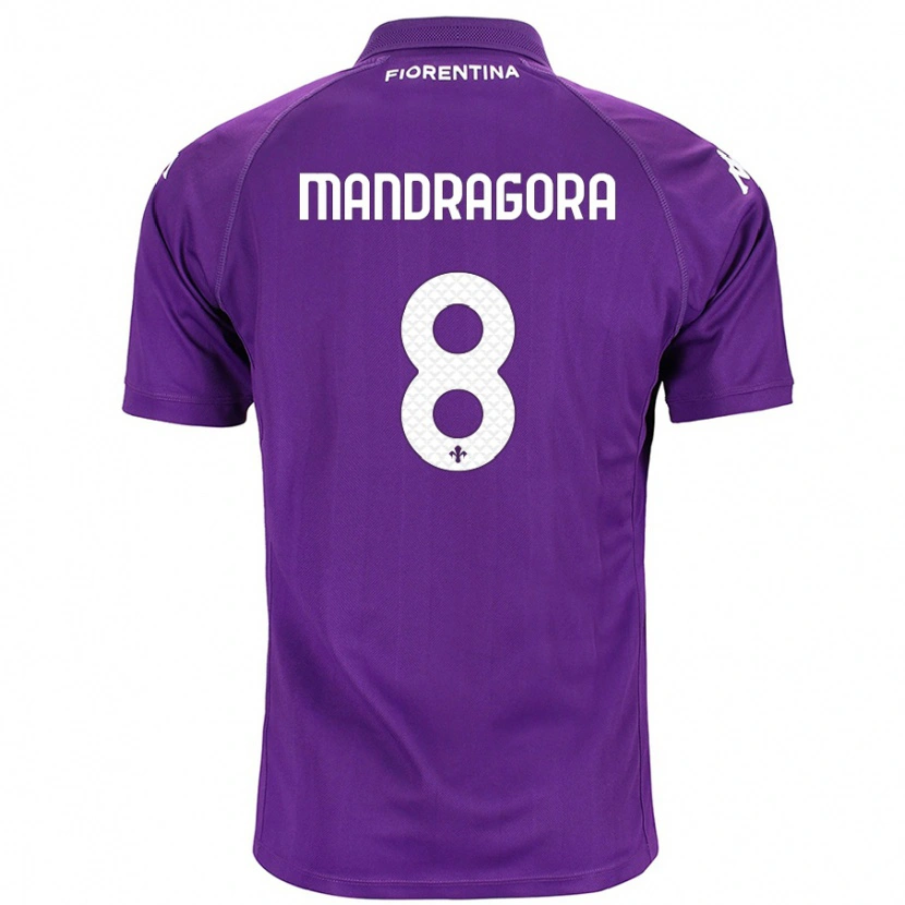 Danxen Heren Rolando Mandragora #8 Paars Thuisshirt Thuistenue 2024/25 T-Shirt