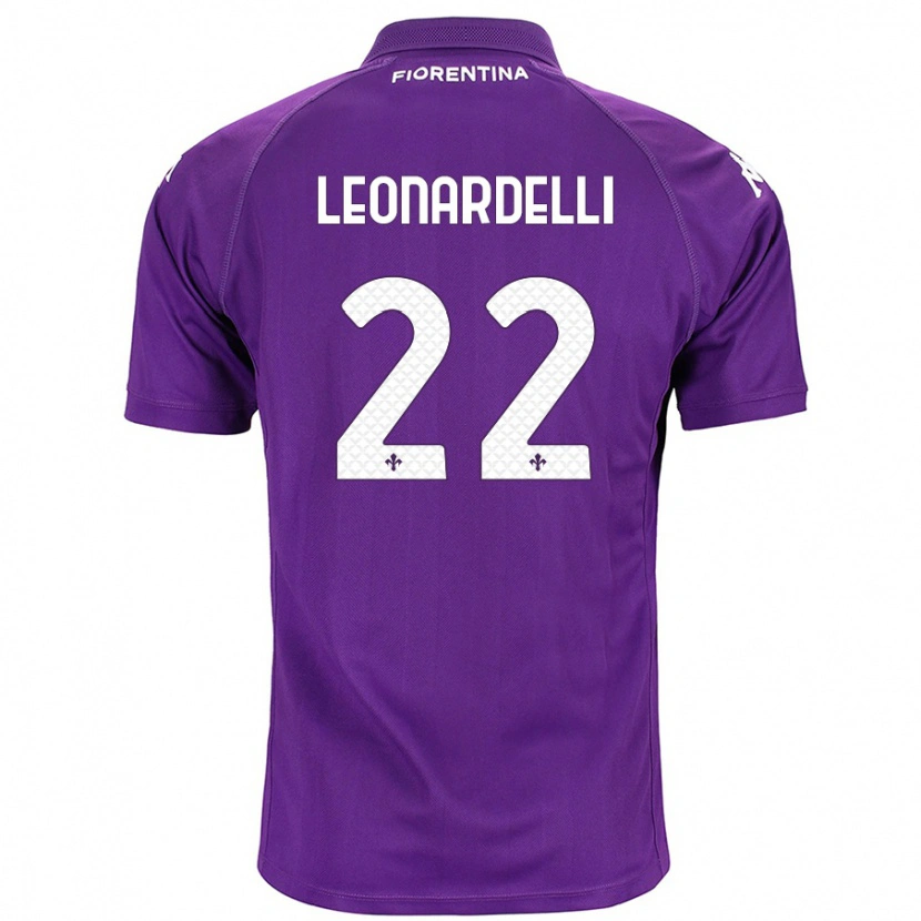 Danxen Heren Pietro Leonardelli #22 Paars Thuisshirt Thuistenue 2024/25 T-Shirt