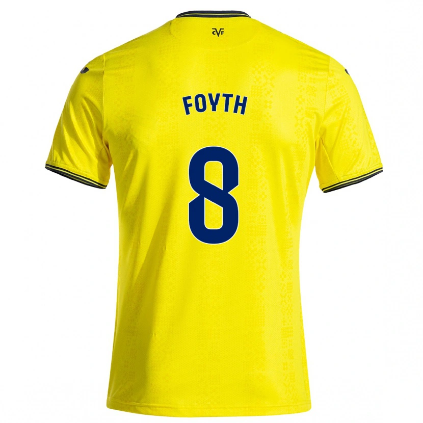 Danxen Heren Juan Foyth #8 Geel Zwart Thuisshirt Thuistenue 2024/25 T-Shirt