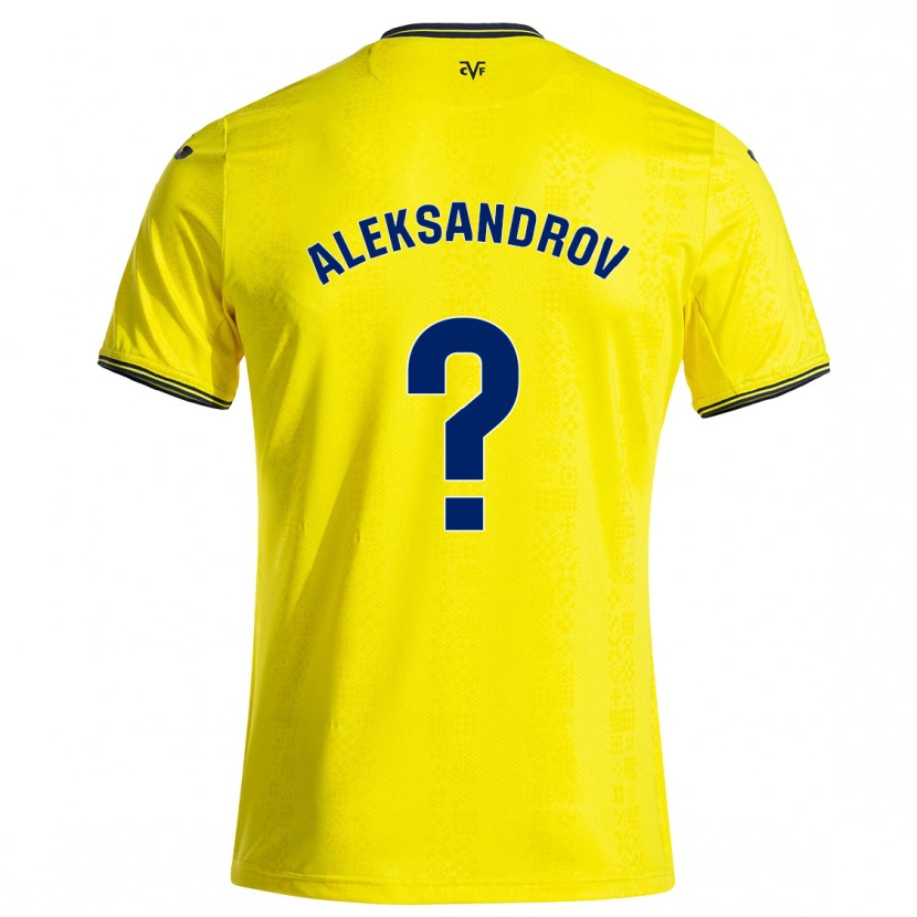 Danxen Heren Mykyta Aleksandrov #0 Geel Zwart Thuisshirt Thuistenue 2024/25 T-Shirt