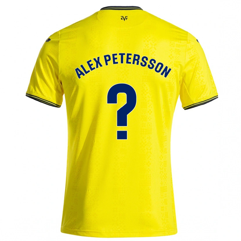 Danxen Heren Max Alex Petersson #0 Geel Zwart Thuisshirt Thuistenue 2024/25 T-Shirt