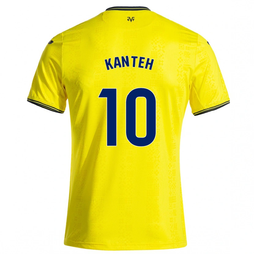 Danxen Heren Fatou Kanteh #10 Geel Zwart Thuisshirt Thuistenue 2024/25 T-Shirt