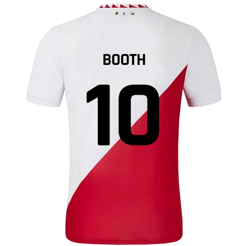Danxen Heren Taylor Booth #10 Wit Rood Thuisshirt Thuistenue 2024/25 T-Shirt