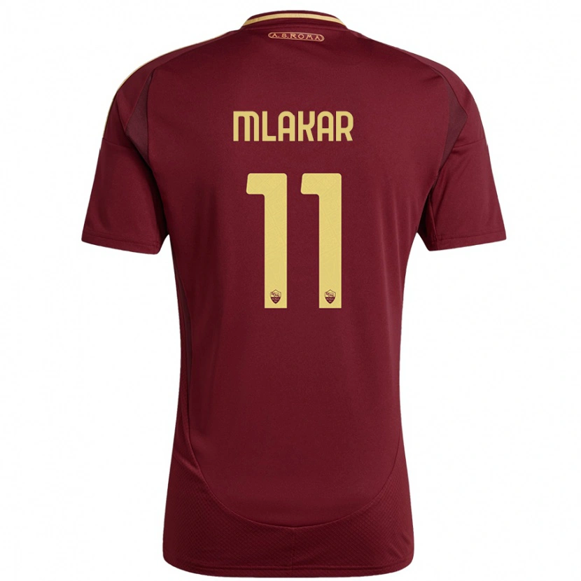 Danxen Heren Luka Mlakar #11 Rood Bruin Goud Thuisshirt Thuistenue 2024/25 T-Shirt