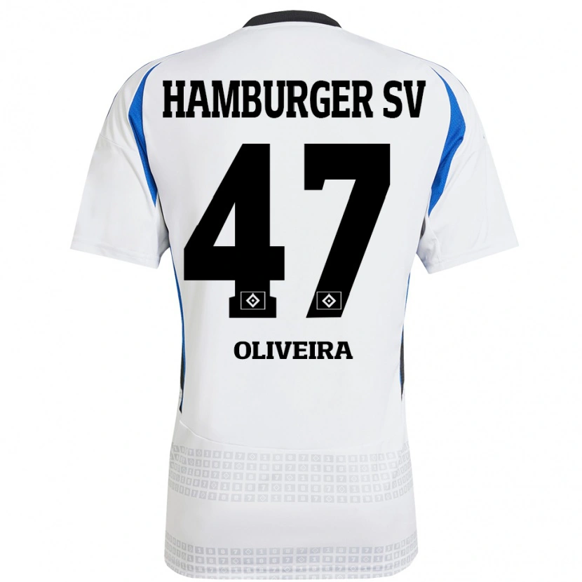 Danxen Heren Nicolas Oliveira #47 Wit Blauw Thuisshirt Thuistenue 2024/25 T-Shirt