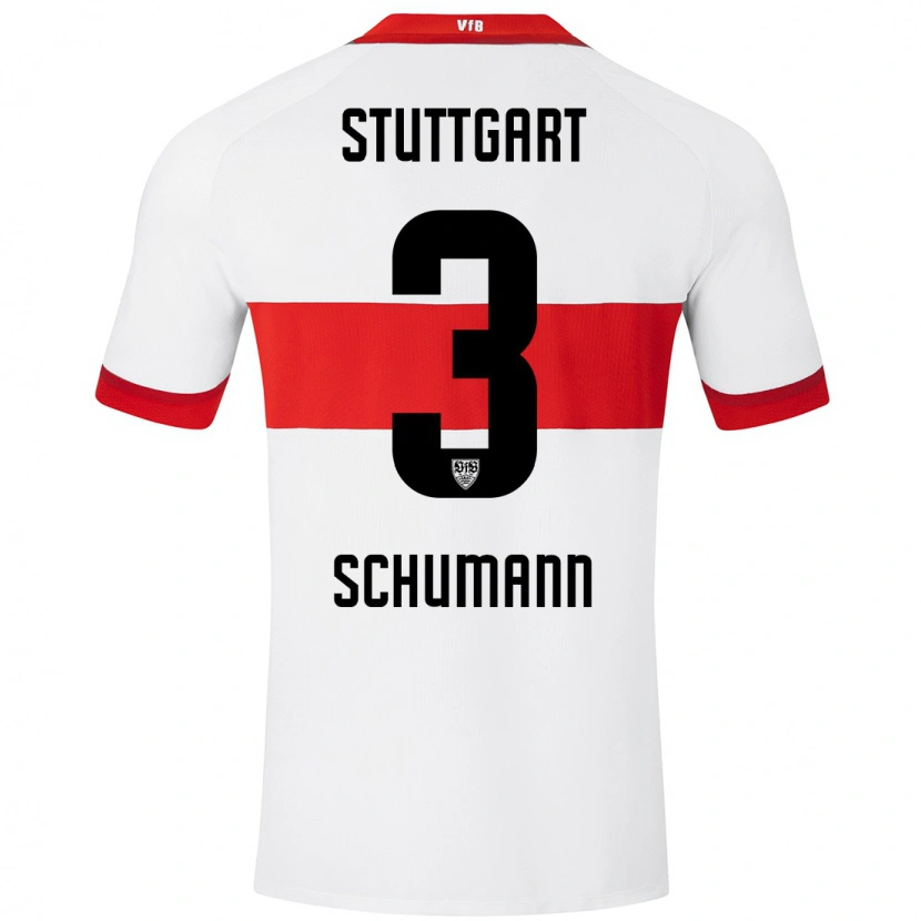 Danxen Heren Frederik Schumann #3 Wit Rood Thuisshirt Thuistenue 2024/25 T-Shirt