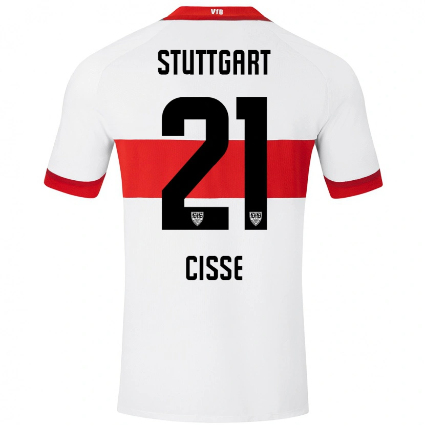 Danxen Heren Moussa Cissé #21 Wit Rood Thuisshirt Thuistenue 2024/25 T-Shirt
