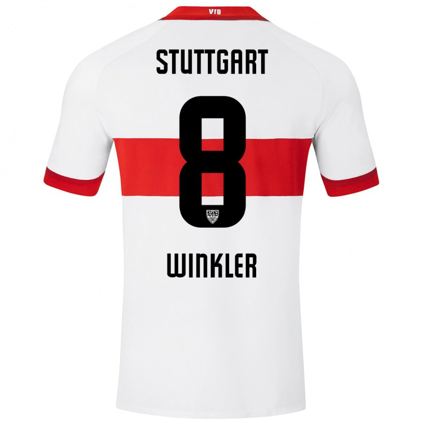 Danxen Heren Nathan Winkler #8 Wit Rood Thuisshirt Thuistenue 2024/25 T-Shirt