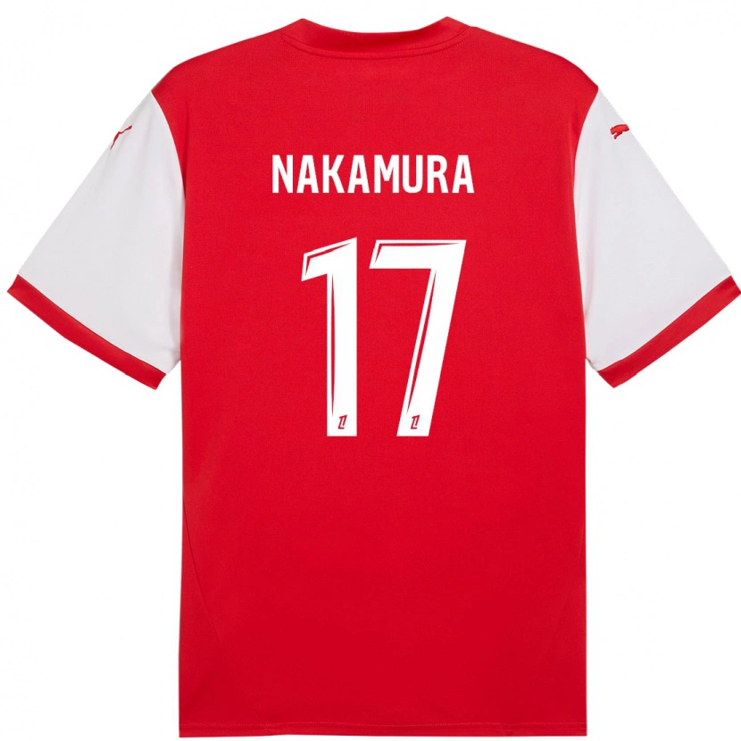 Danxen Heren Keito Nakamura #17 Rood Wit Thuisshirt Thuistenue 2024/25 T-Shirt