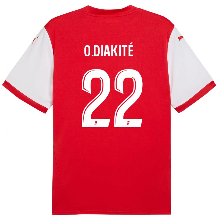 Danxen Heren Oumar Diakité #22 Rood Wit Thuisshirt Thuistenue 2024/25 T-Shirt