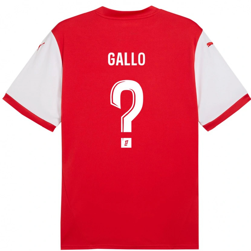 Danxen Heren Noan Gallo #0 Rood Wit Thuisshirt Thuistenue 2024/25 T-Shirt