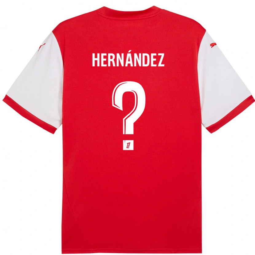 Danxen Heren Melvin Hernández #0 Rood Wit Thuisshirt Thuistenue 2024/25 T-Shirt