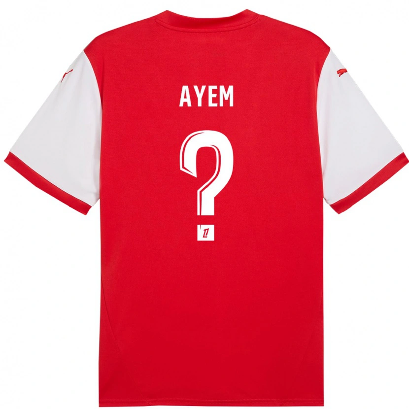 Danxen Heren Grégory Ayem #0 Rood Wit Thuisshirt Thuistenue 2024/25 T-Shirt