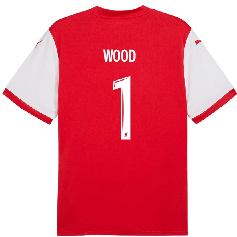 Danxen Heren Mackenzie Wood #1 Rood Wit Thuisshirt Thuistenue 2024/25 T-Shirt