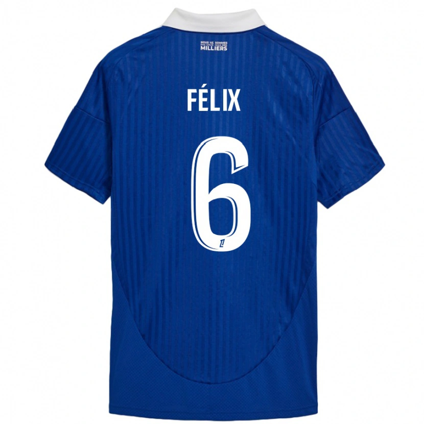 Danxen Heren Félix Lemaréchal #6 Blauw Wit Thuisshirt Thuistenue 2024/25 T-Shirt