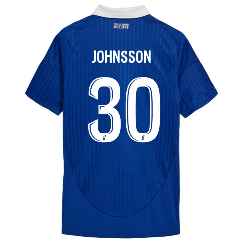Danxen Heren Karl-Johan Johnsson #30 Blauw Wit Thuisshirt Thuistenue 2024/25 T-Shirt