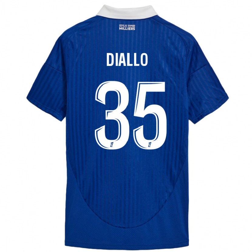 Danxen Heren Tidiane Diallo #35 Blauw Wit Thuisshirt Thuistenue 2024/25 T-Shirt