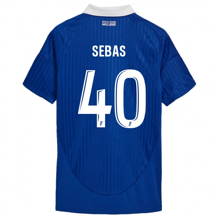 Danxen Heren Jérémy Sebas #40 Blauw Wit Thuisshirt Thuistenue 2024/25 T-Shirt