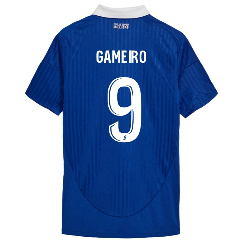 Danxen Heren Kévin Gameiro #9 Blauw Wit Thuisshirt Thuistenue 2024/25 T-Shirt