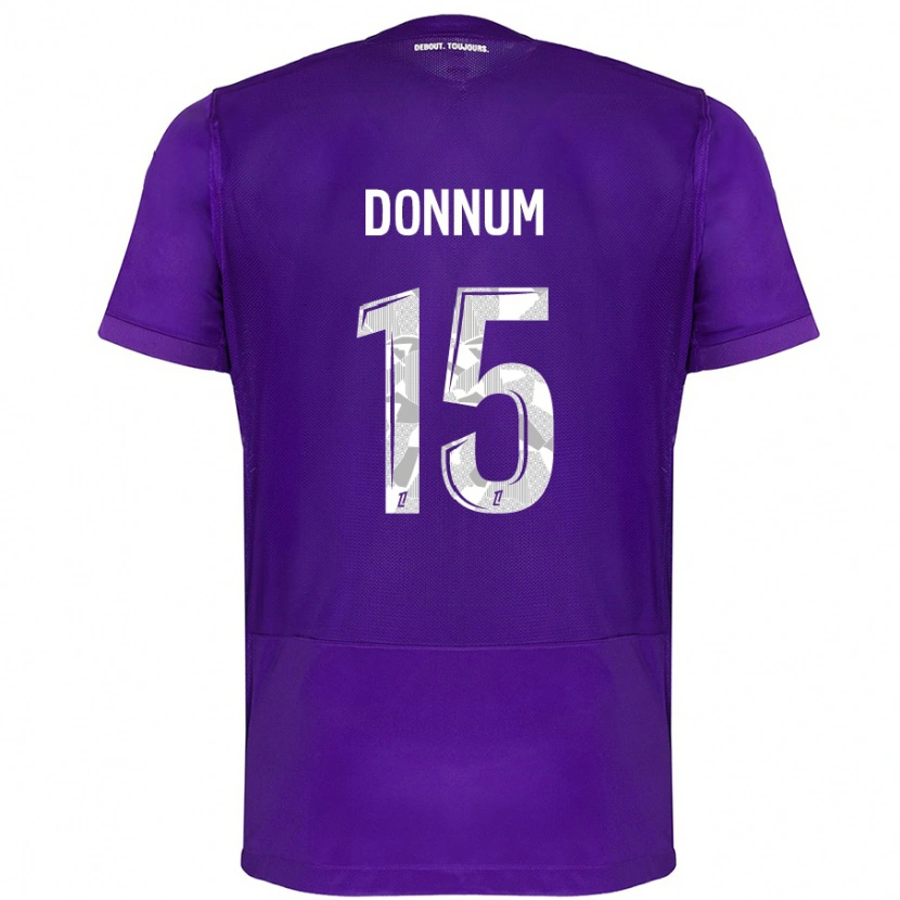 Danxen Heren Aron Dønnum #15 Paars Wit Thuisshirt Thuistenue 2024/25 T-Shirt