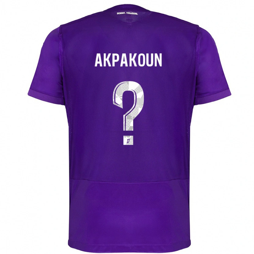 Danxen Heren Noé Akpakoun #0 Paars Wit Thuisshirt Thuistenue 2024/25 T-Shirt