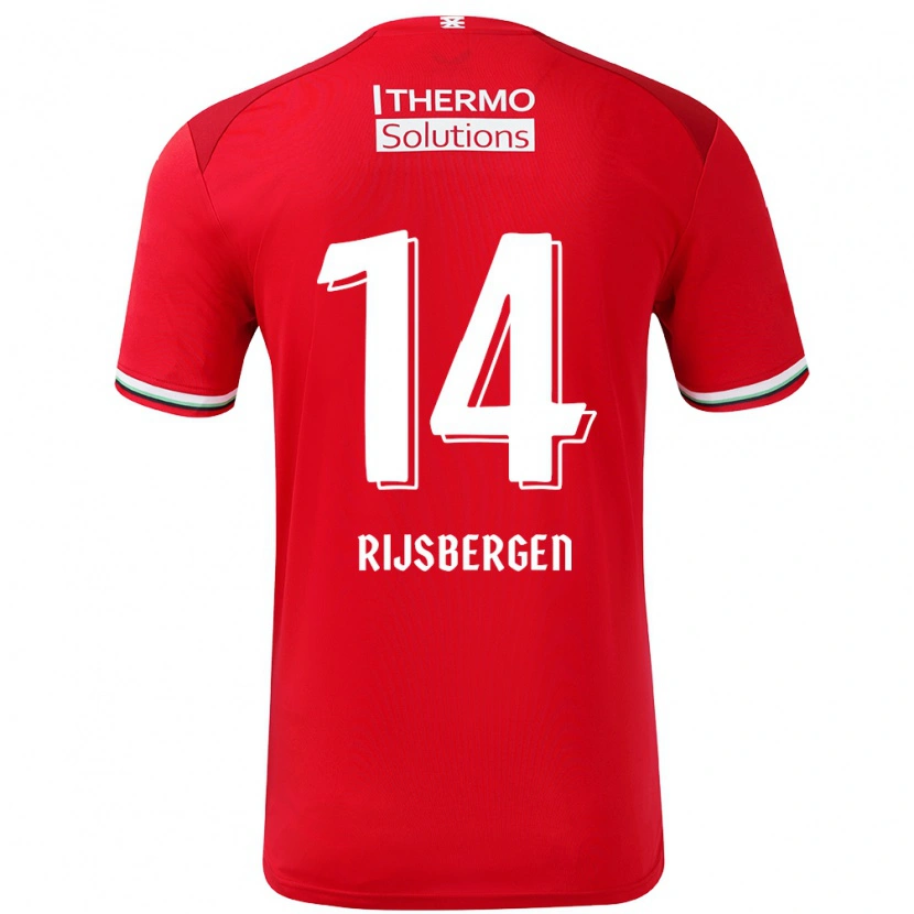 Danxen Heren Liz Rijsbergen #14 Rood Wit Thuisshirt Thuistenue 2024/25 T-Shirt