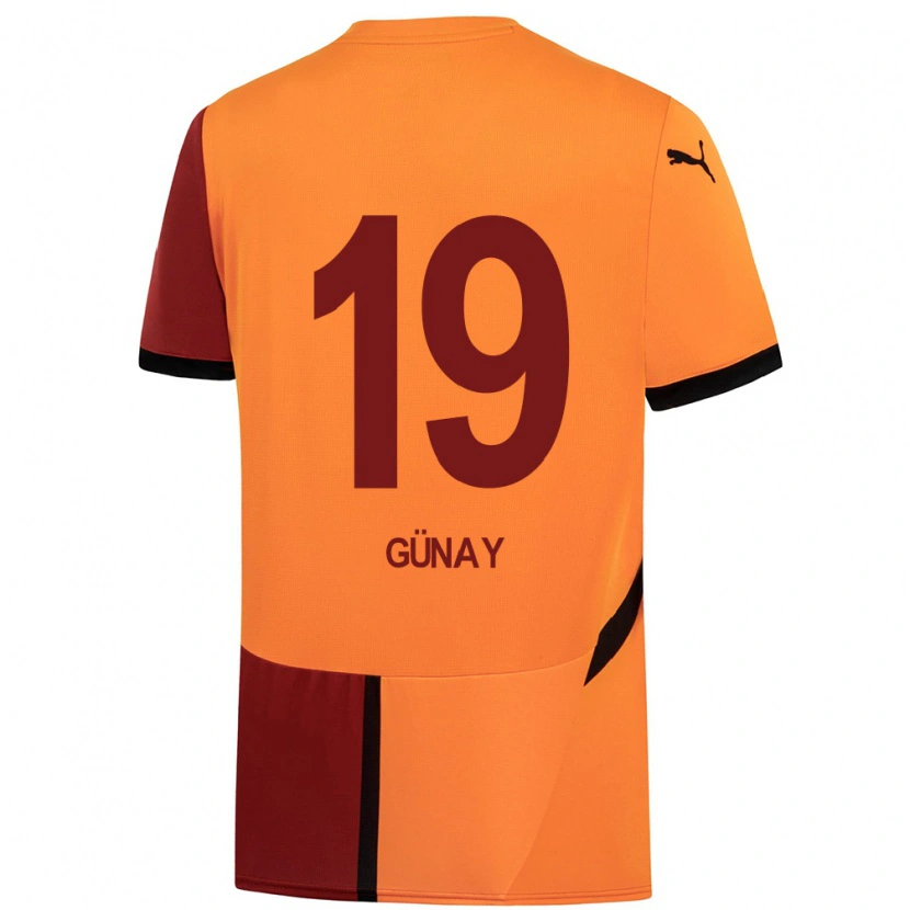 Danxen Heren Günay Güvenç #19 Geel Rood Thuisshirt Thuistenue 2024/25 T-Shirt