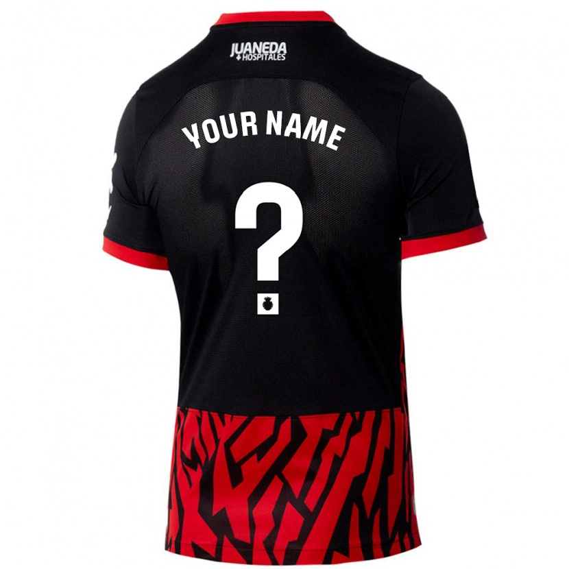 Danxen Heren Uw Naam #0 Zwart Rood Thuisshirt Thuistenue 2024/25 T-Shirt