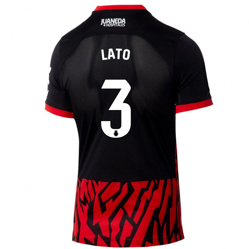 Danxen Heren Toni Lato #3 Zwart Rood Thuisshirt Thuistenue 2024/25 T-Shirt