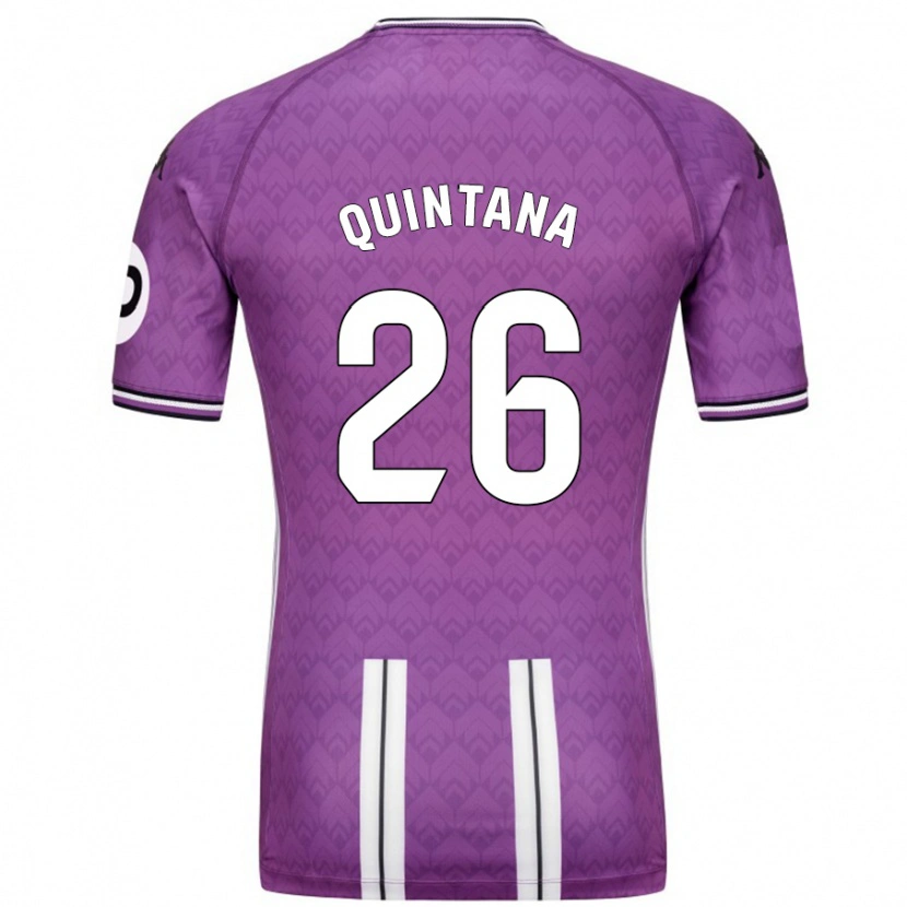 Danxen Heren Alberto Quintana #26 Paars Wit Thuisshirt Thuistenue 2024/25 T-Shirt
