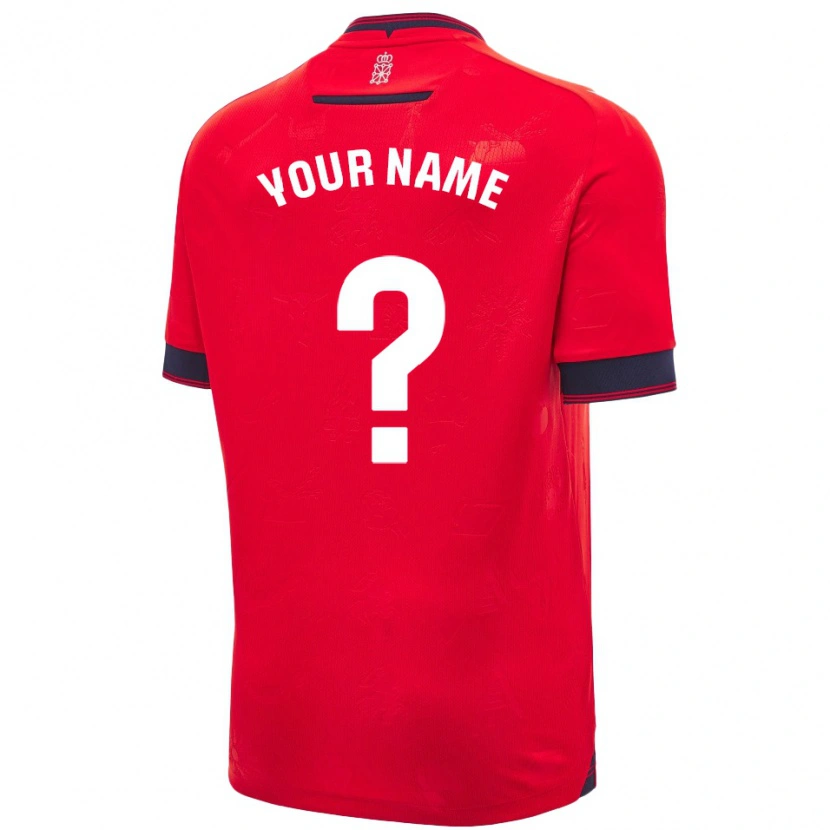 Danxen Heren Uw Naam #0 Rood Wit Thuisshirt Thuistenue 2024/25 T-Shirt