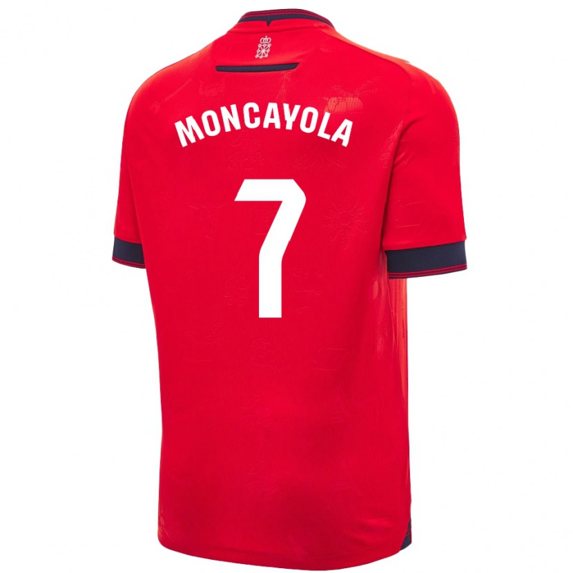 Danxen Heren Jon Moncayola #7 Rood Wit Thuisshirt Thuistenue 2024/25 T-Shirt