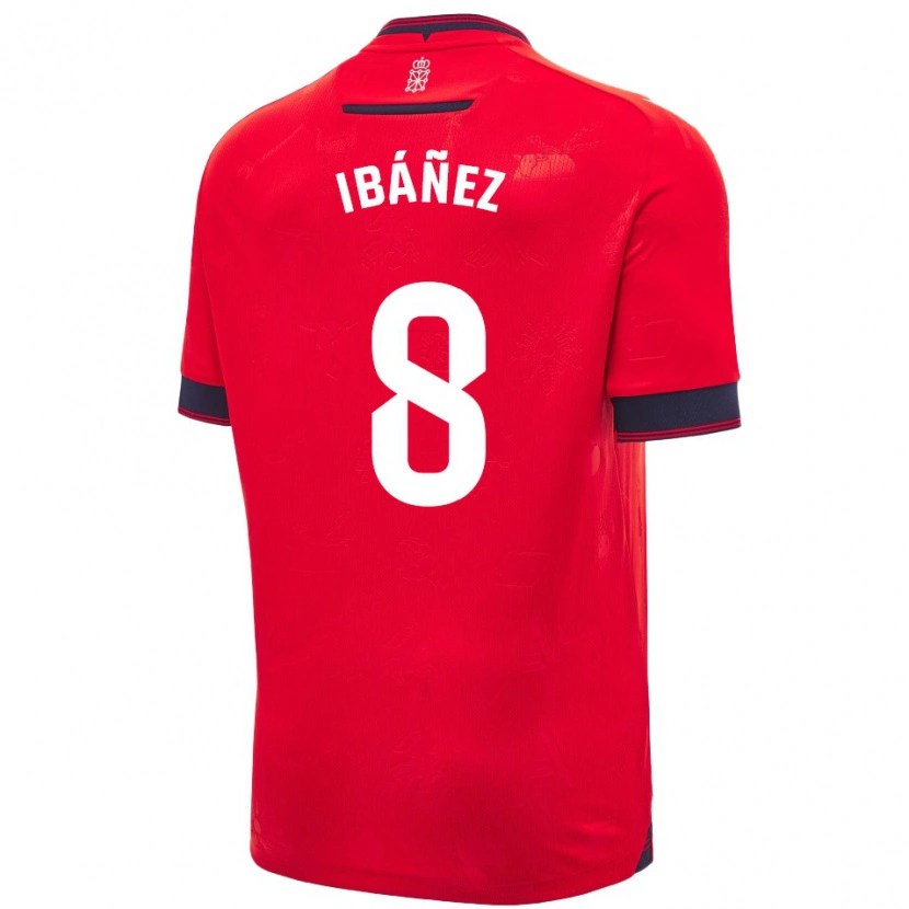 Danxen Heren Pablo Ibáñez #8 Rood Wit Thuisshirt Thuistenue 2024/25 T-Shirt