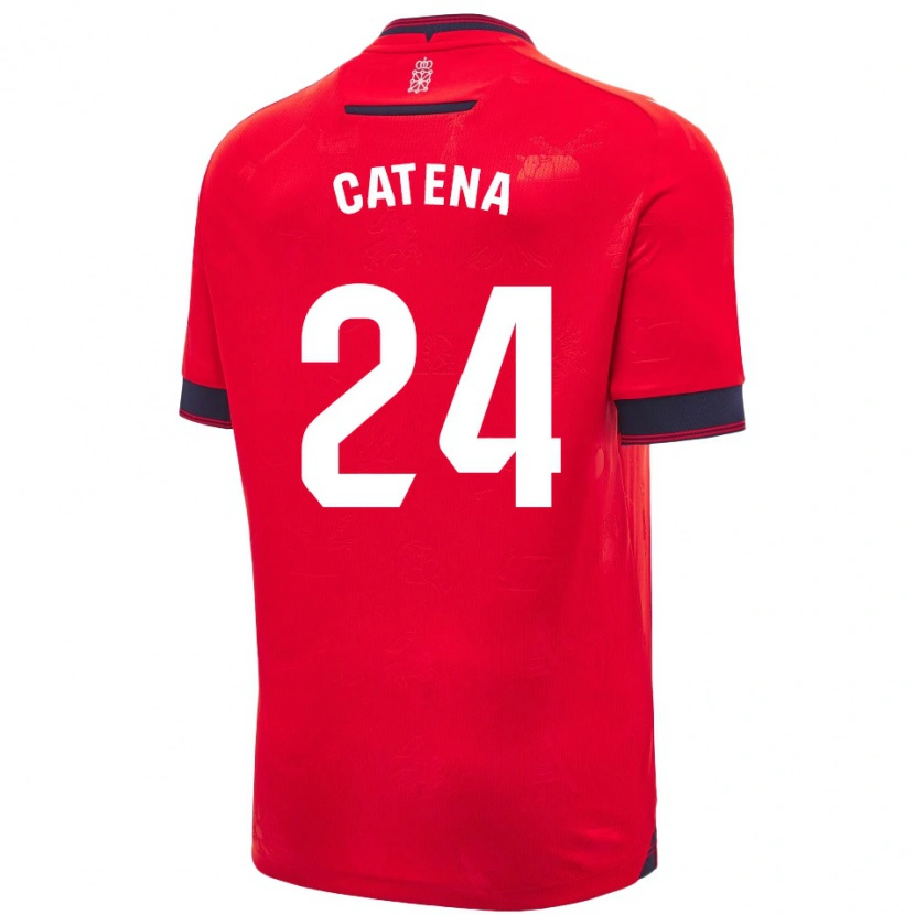 Danxen Heren Alejandro Catena #24 Rood Wit Thuisshirt Thuistenue 2024/25 T-Shirt