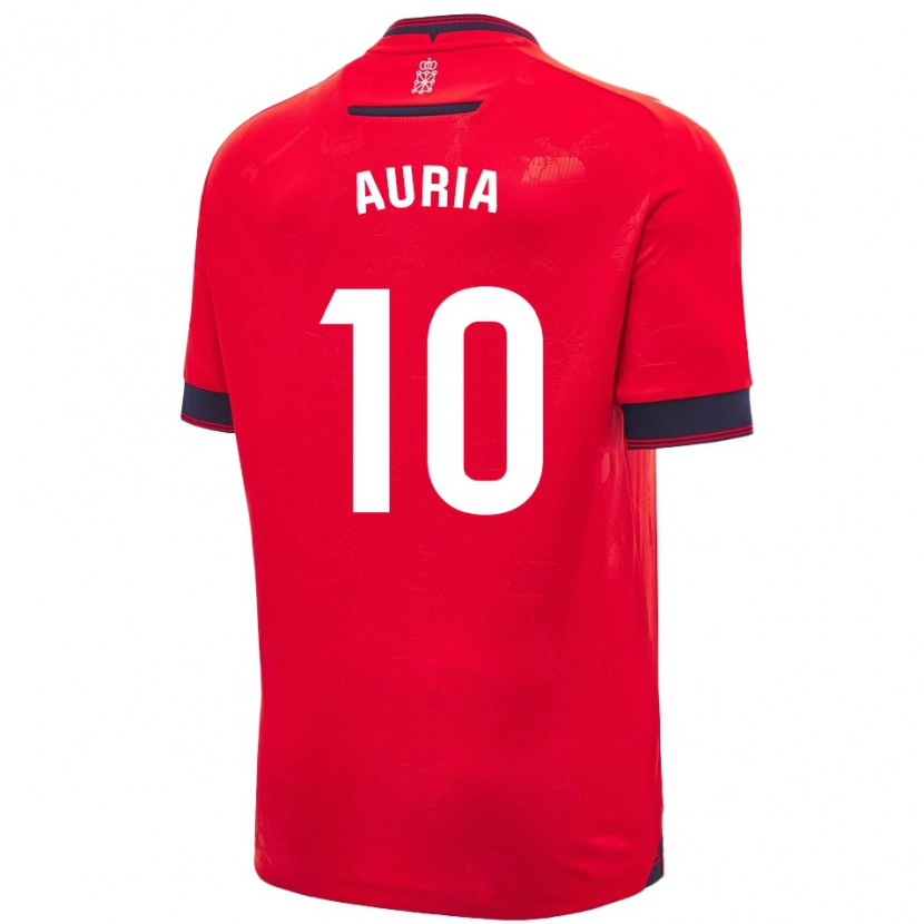 Danxen Heren Miguel Auría #10 Rood Wit Thuisshirt Thuistenue 2024/25 T-Shirt