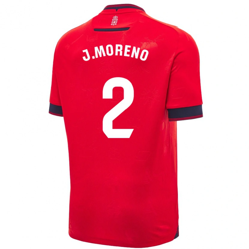 Danxen Heren Jorge Moreno #2 Rood Wit Thuisshirt Thuistenue 2024/25 T-Shirt