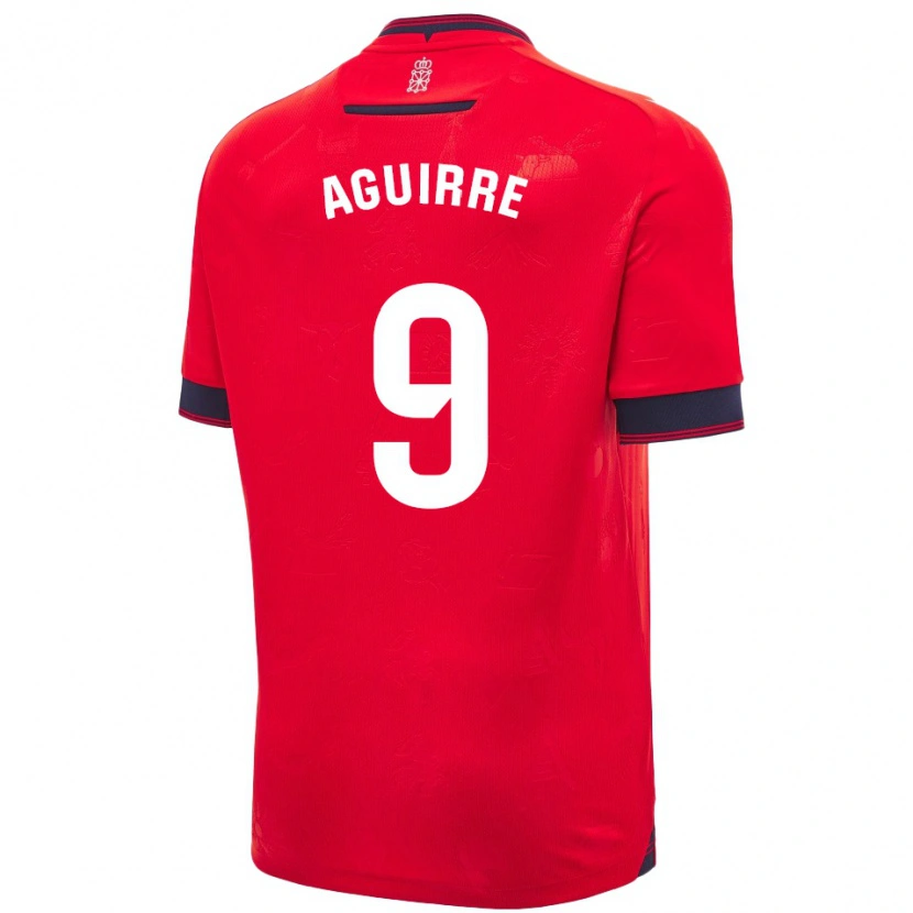 Danxen Heren Jorge Aguirre #9 Rood Wit Thuisshirt Thuistenue 2024/25 T-Shirt