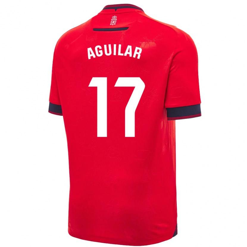 Danxen Heren Eneko Aguilar #17 Rood Wit Thuisshirt Thuistenue 2024/25 T-Shirt