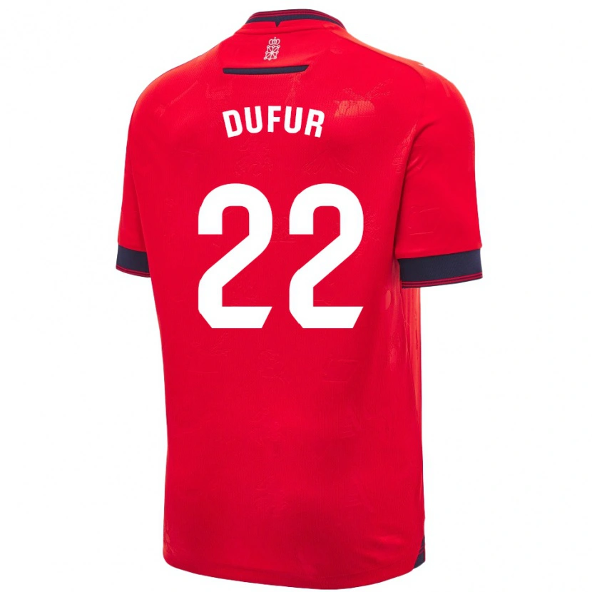 Danxen Heren Ander Dufur #22 Rood Wit Thuisshirt Thuistenue 2024/25 T-Shirt