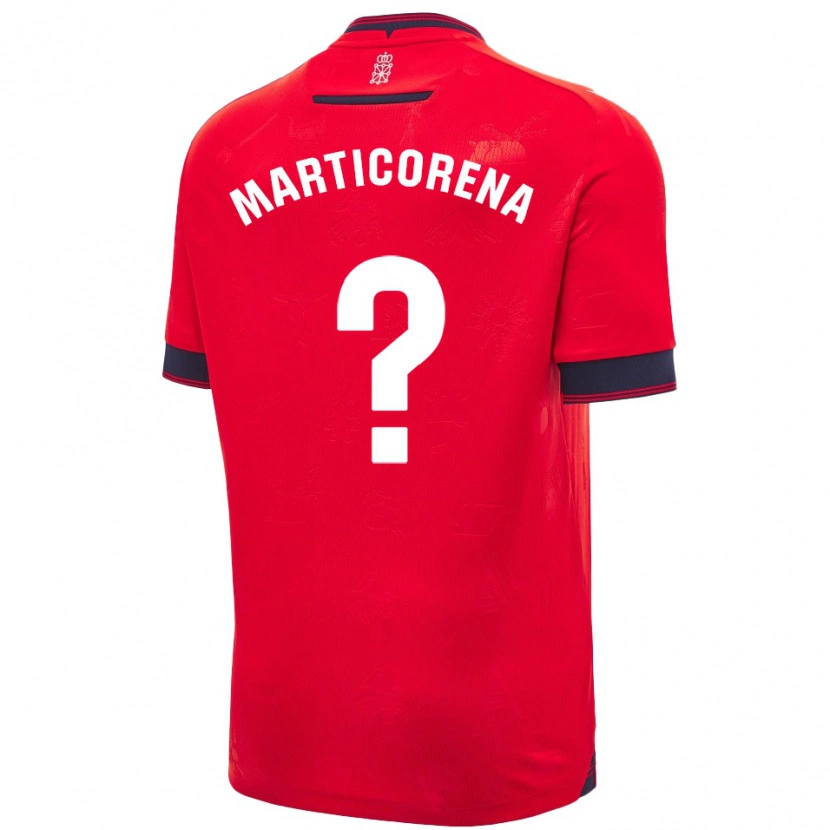 Danxen Heren Ander Marticorena #0 Rood Wit Thuisshirt Thuistenue 2024/25 T-Shirt