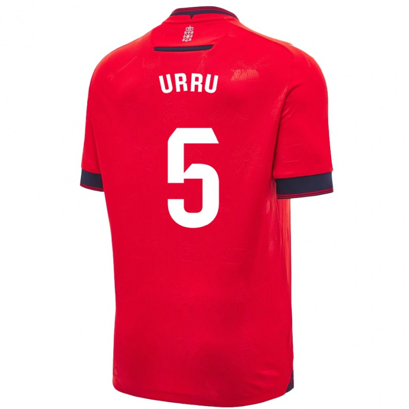 Danxen Heren Irati Urruzola Bermúdez #5 Rood Wit Thuisshirt Thuistenue 2024/25 T-Shirt