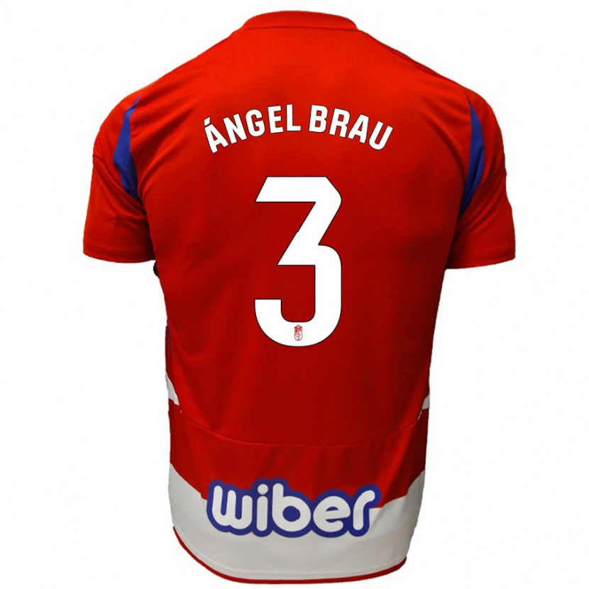 Danxen Heren Miguel Ángel Brau #3 Rood Wit Blauw Thuisshirt Thuistenue 2024/25 T-Shirt