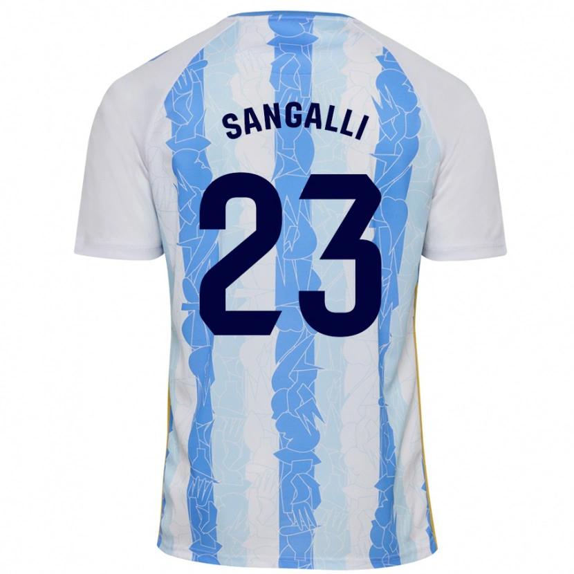 Danxen Heren Luca Sangalli #23 Wit Blauw Thuisshirt Thuistenue 2024/25 T-Shirt