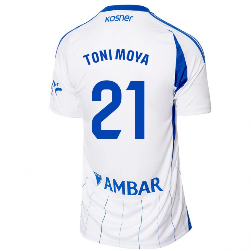 Danxen Heren Toni Moya #21 Rood Wit Thuisshirt Thuistenue 2024/25 T-Shirt