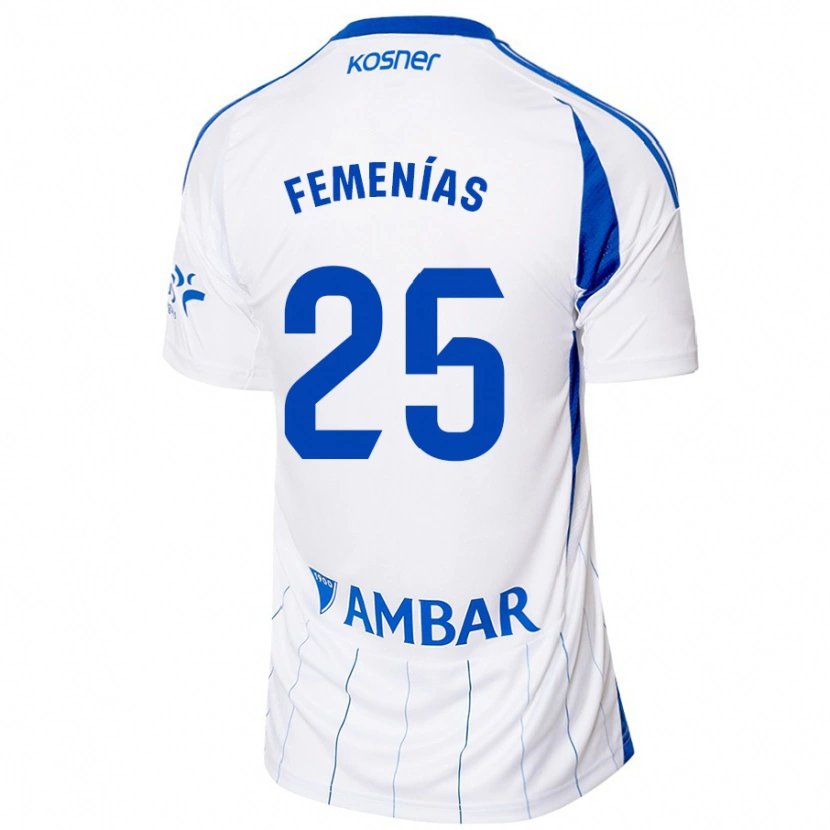 Danxen Heren Joan Femenías #25 Rood Wit Thuisshirt Thuistenue 2024/25 T-Shirt