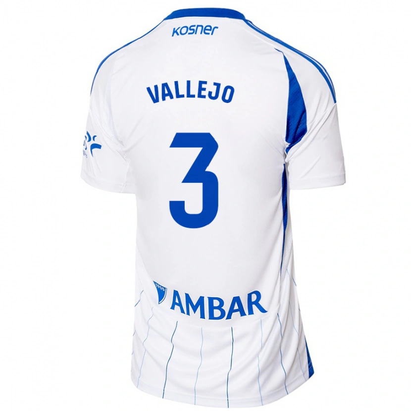 Danxen Heren Jaime Vallejo #3 Rood Wit Thuisshirt Thuistenue 2024/25 T-Shirt